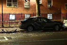 FDNY Fire Truck Accident With Injuries In East Harlem Manhattan New York On Thanksgiving Night