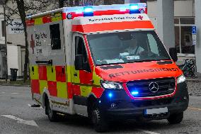 Bavarian Red Cross Emergency Vehicle On A Mission