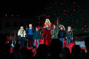 Christmas Lights Switch On In Madrid