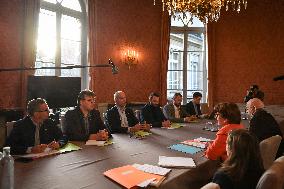 Meeting with French agricultural syndicates at the Ministry of Agriculture in Paris FA