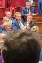 Altercation Between Two Deputies at The National Assembly - Paris