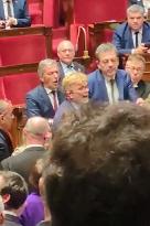 Altercation Between Two Deputies at The National Assembly - Paris