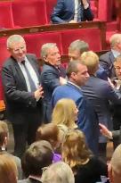 Altercation Between Two Deputies at The National Assembly - Paris