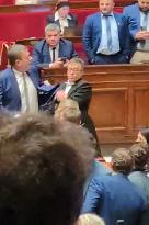 Altercation Between Two Deputies at The National Assembly - Paris