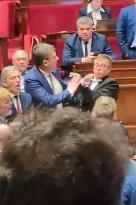 Altercation Between Two Deputies at The National Assembly - Paris