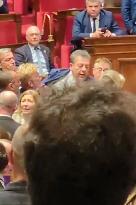 Altercation Between Two Deputies at The National Assembly - Paris