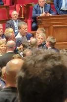 Altercation Between Two Deputies at The National Assembly - Paris