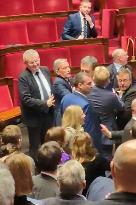 Altercation Between Two Deputies at The National Assembly - Paris