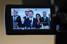 Rafal Trzaskowski At The Union Of Polish Metropolises Press Conference