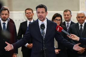 Rafal Trzaskowski At The Union Of Polish Metropolises Press Conference