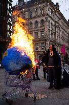 Environmental Protest Against Black Friday In Helsinki, Finland