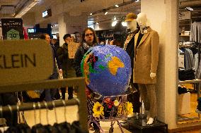 Environmental Protest Against Black Friday In Helsinki, Finland