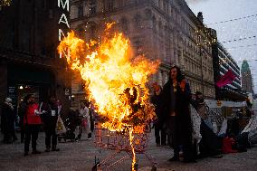 Environmental Protest Against Black Friday In Helsinki, Finland