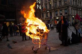 Environmental Protest Against Black Friday In Helsinki, Finland