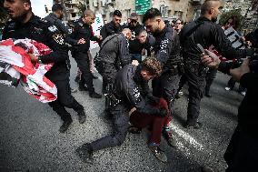 Israeli Activists Protest Against Israeli Attacks On Gaza