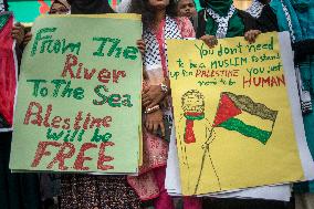 March For Palestine In Dhaka