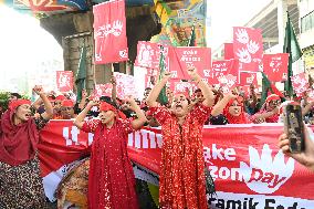 Garments Workers Protest Against Amazon Company In Dhaka, Bangladesh.