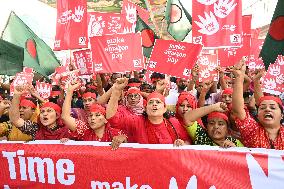 Garments Workers Protest Against Amazon Company In Dhaka, Bangladesh.