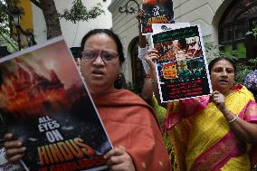 Bangladesh-Hindu Priest Arrest Protest In India