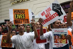 Bangladesh-Hindu Priest Arrest Protest In India