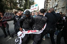 Israeli Activists Protest Against Israeli Attacks On Gaza