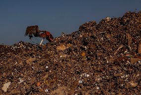 DANA Debris Accumulate In Quarry - Spain