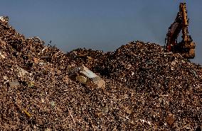 DANA Debris Accumulate In Quarry - Spain