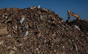 DANA Debris Accumulate In Quarry - Spain