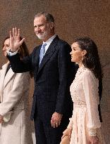 King Felipe VI and Queen Letizia At Opera Performance - Spain