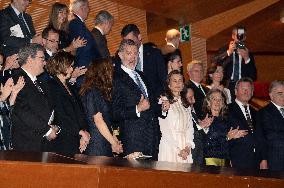 King Felipe VI and Queen Letizia At Opera Performance - Spain