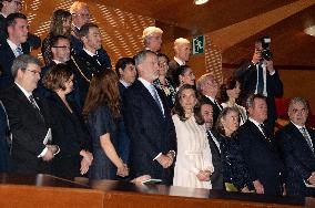 King Felipe VI and Queen Letizia At Opera Performance - Spain