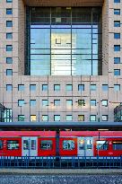 Suburban Train Station In Frankfurt Trade Fair Grounds