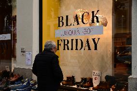 Person And Black Friday In Lyon