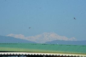 Mount Kangchenjunga Is Seen From Siliguri