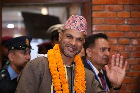 Shikhar Dhawan Arrives Nepal To Play In NPL (Nepal Premier League)