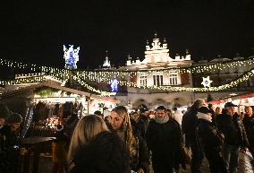 Christmas Market In Krakow's UNESCO Market Square