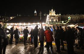 Christmas Market In Krakow's UNESCO Market Square