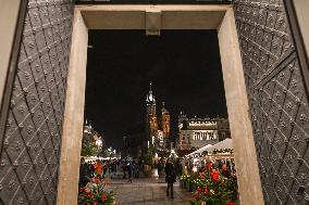 Christmas Market In Krakow's UNESCO Market Square