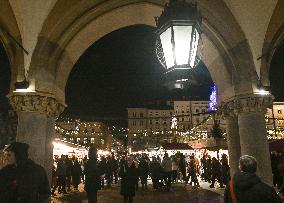 Christmas Market In Krakow's UNESCO Market Square