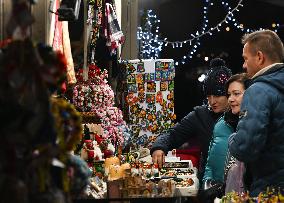 Christmas Market In Krakow's UNESCO Market Square