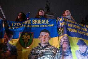 Protest In Support Of Ukraine In Krakow Continues