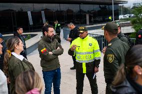 Bogota's Mayor Press Conference On Extortion