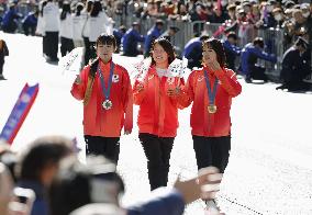 Japan's Paris Olympians, Paralympians parade in Tokyo