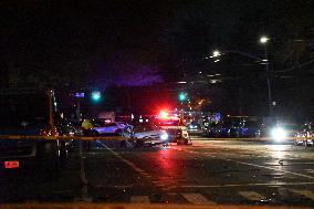 Pedestrian Struck By BMW In Baychester Section Of Bronx New York On Givan Avenue And Baychester Avenue