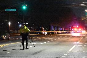 Pedestrian Struck By BMW In Baychester Section Of Bronx New York On Givan Avenue And Baychester Avenue