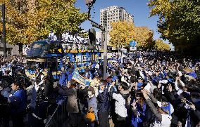 Baseball: BayStars victory parade in Yokohama