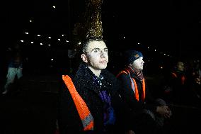 Last Generation Activists Block Traffic In Warsaw