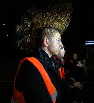 Last Generation Activists Block Traffic In Warsaw