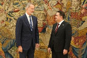 King Felipe VI Meets Iraqi PM - Madrid