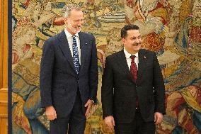 King Felipe VI Meets Iraqi PM - Madrid